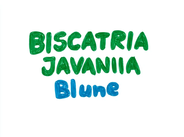 Biscuitaria Javnica Blume Green Text Illustration