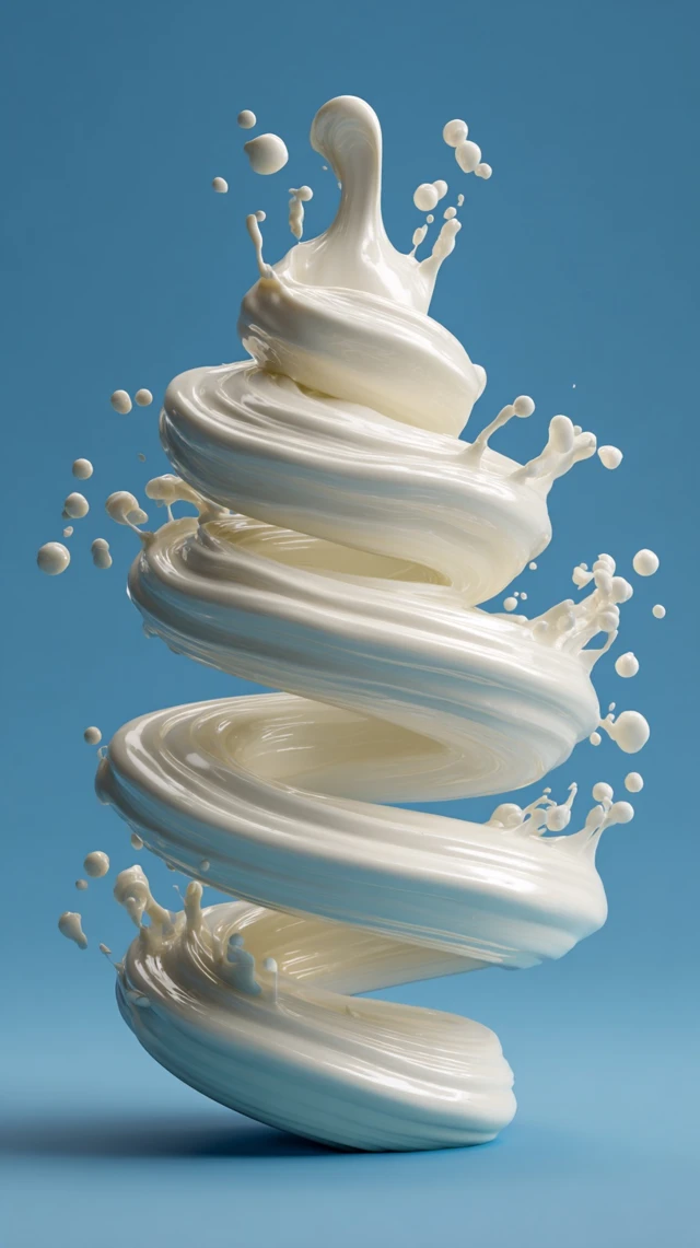 Yogurt Spiral Splash Photography