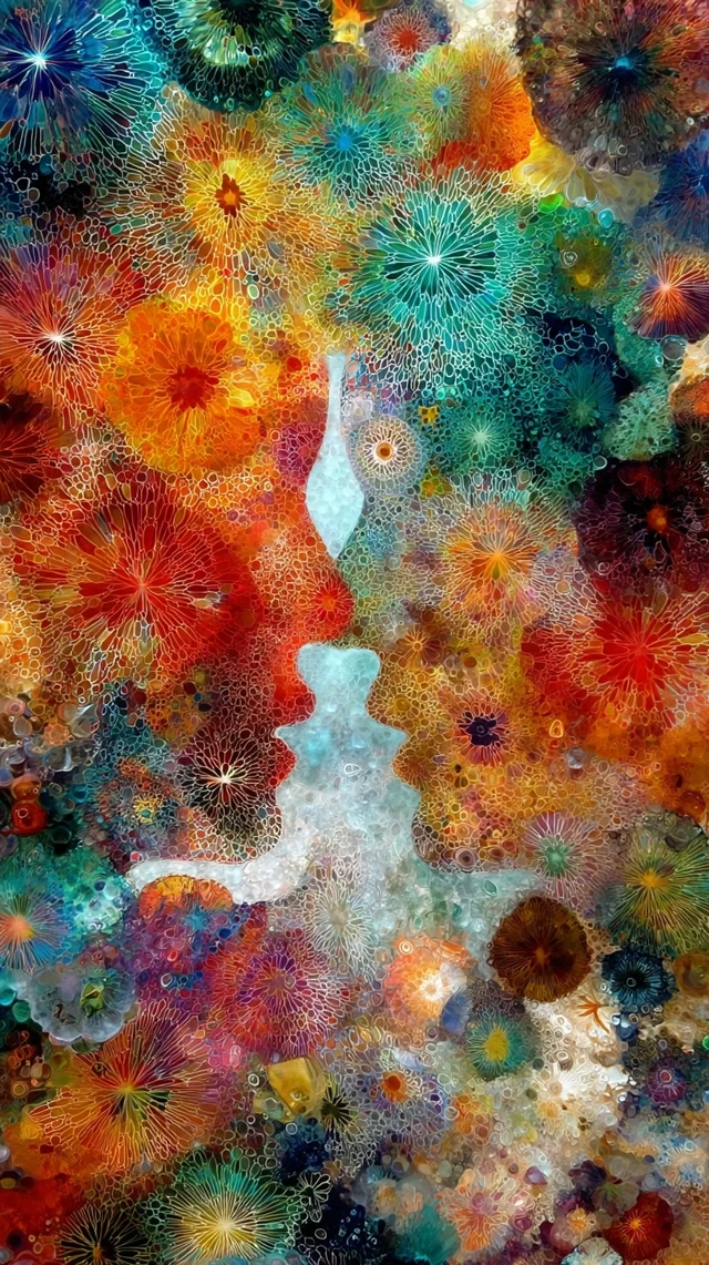 Divine Alien Couple Surreal Garden
