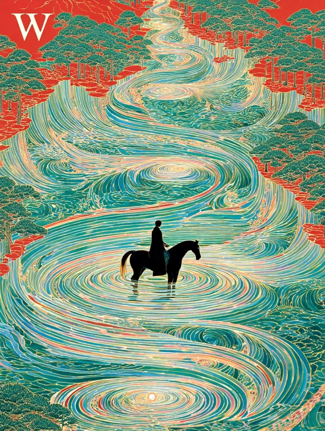 Surreal Fantasy Illustration Horse and Landscape