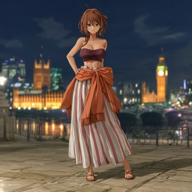 Photorealistic Oriana Thomson in London at Night
