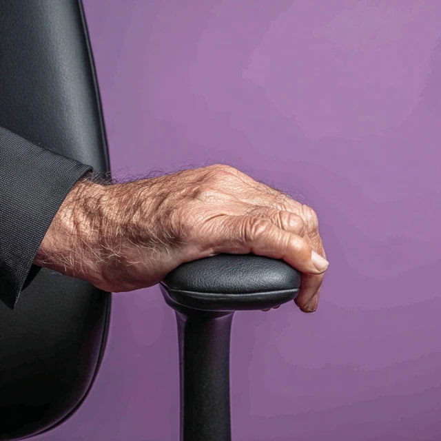Hand on Office Chair Minimalist Photography