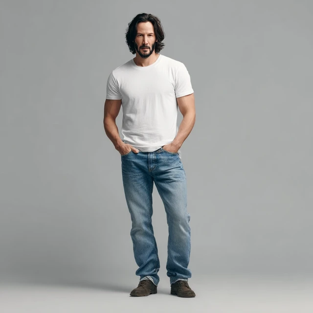 Keanu Reeves Hyper Realistic Mockup