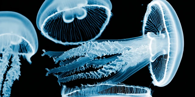 Luminous Jellyfish in the Deep Sea Realistic View