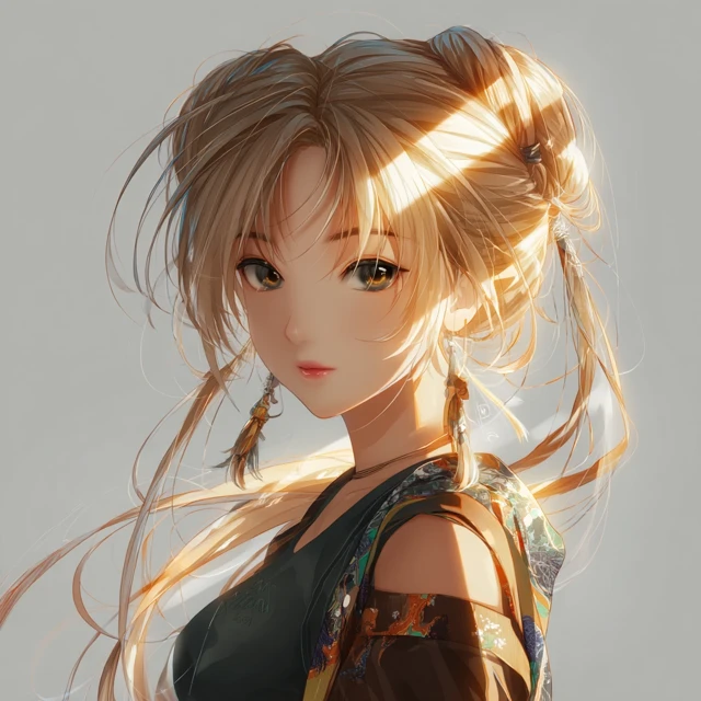 Anime Girl Portrait Beautiful Illustration