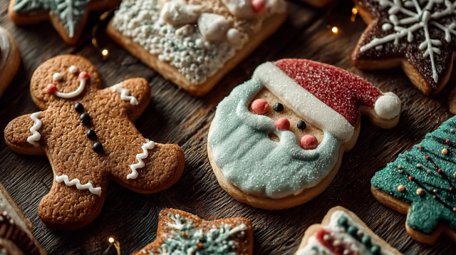 Christmas Cookies Festive Gingerbread Santa Tree