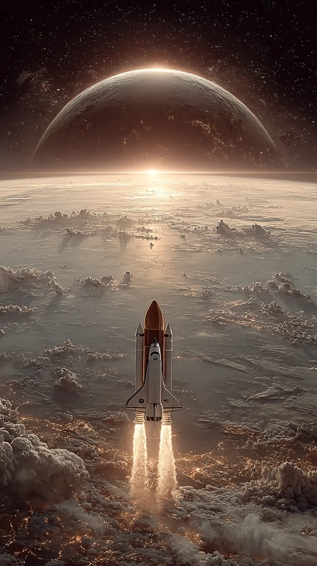 Space Shuttle and UFO Alliance in Space