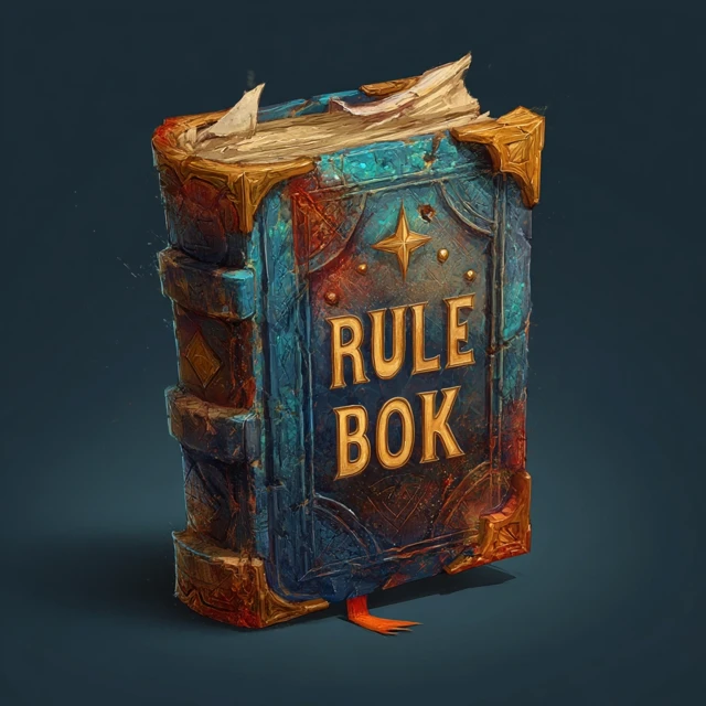 Fantasy Rule Book Detailed Illustration