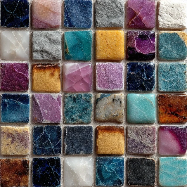 Multicolored Mosaic Tile Texture Background