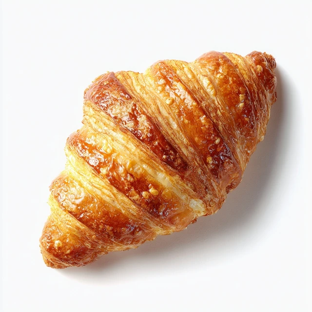 Delicious Croissant on White Background