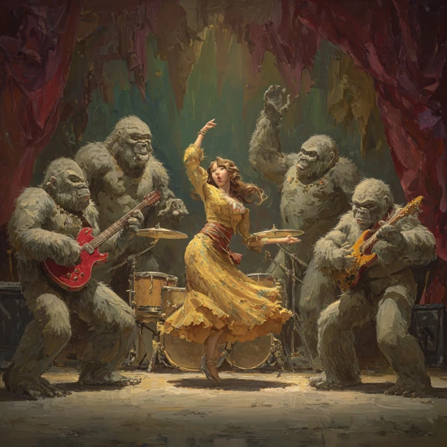 Dancing Woman and Sasquatch Band Performance