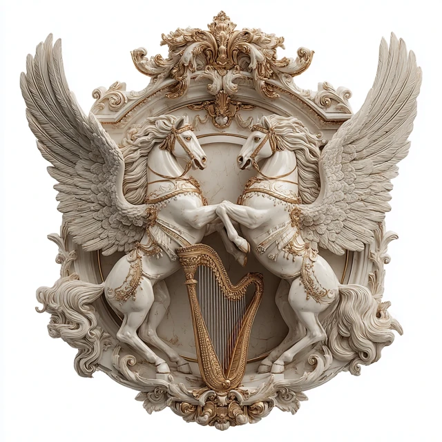 Classical Roman Pegasus Sculpture 3D