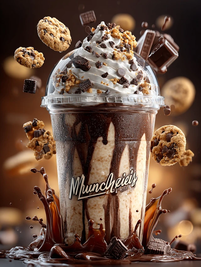 Munchiez Vanilla Milkshake with Chocolate Cookies