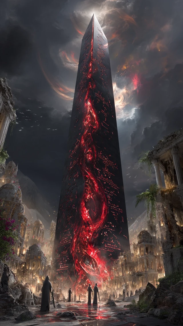Obsidian Runic Tower Alien City Arcane Power