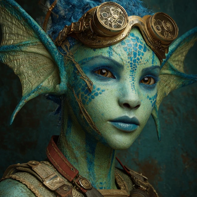Steampunk Sea Elf Female with Fin Ears