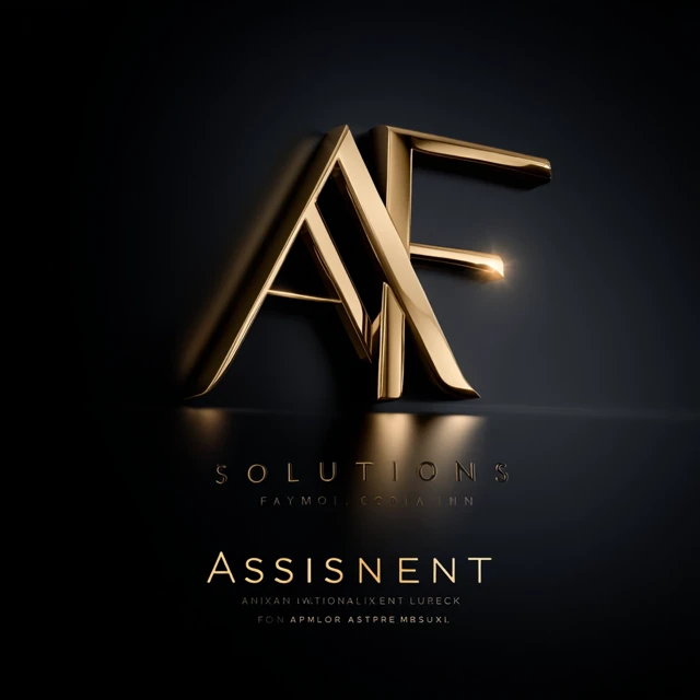 AF Solutions Logo Design Gold Metallic 3D