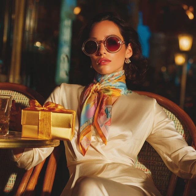 Luxury Fashion Evening Cafe Scene Riviera Monaco Style