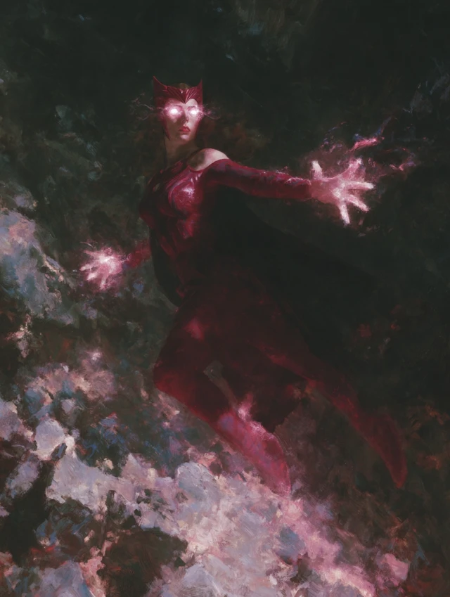 Scarlet Witch Marvel Horror Art