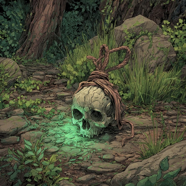 DND Necromancy Bone Charm Evil Artifact Forest