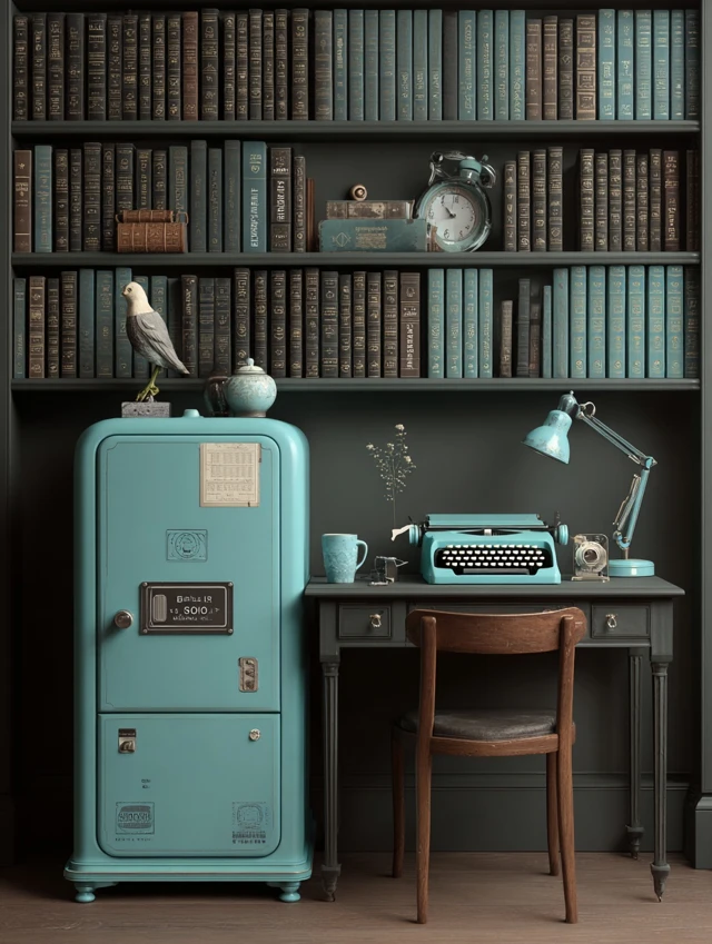 Retro Detective Office Scene Book Mockup
