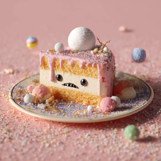 Delicious Layered Cake with Artistic Decor