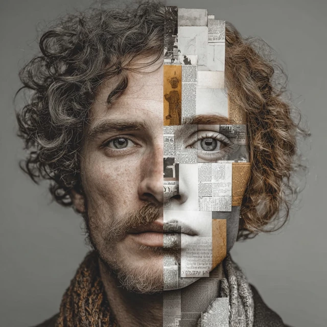 Faces Ripped and Mixed Creative Portrait Art