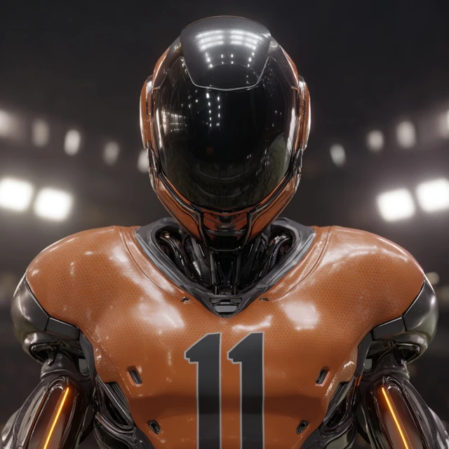 Futuristic Robot Athlete TOM Inspired SciFi Sports 3D Render