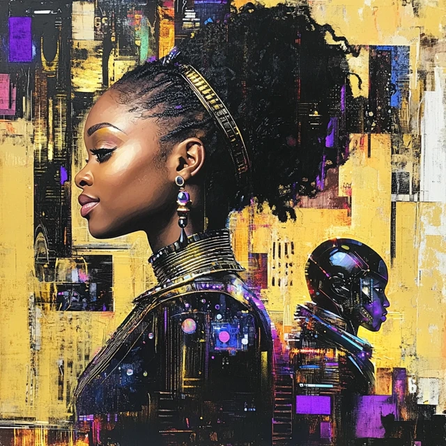 Afrocentric Futuristic Mothers Day Portrait