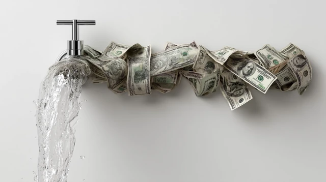 Money Faucet Abstract Financial Concept