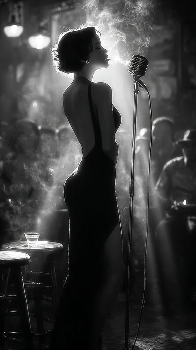 Jazz Singer in a 1930s Jazz Club