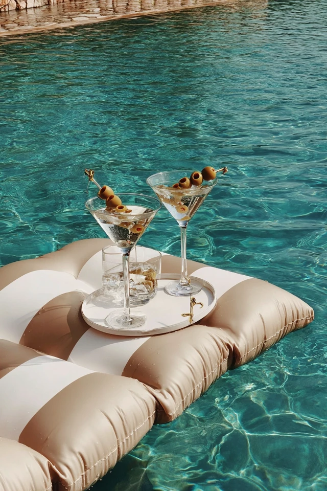 Martini by the Pool Summer Luxury