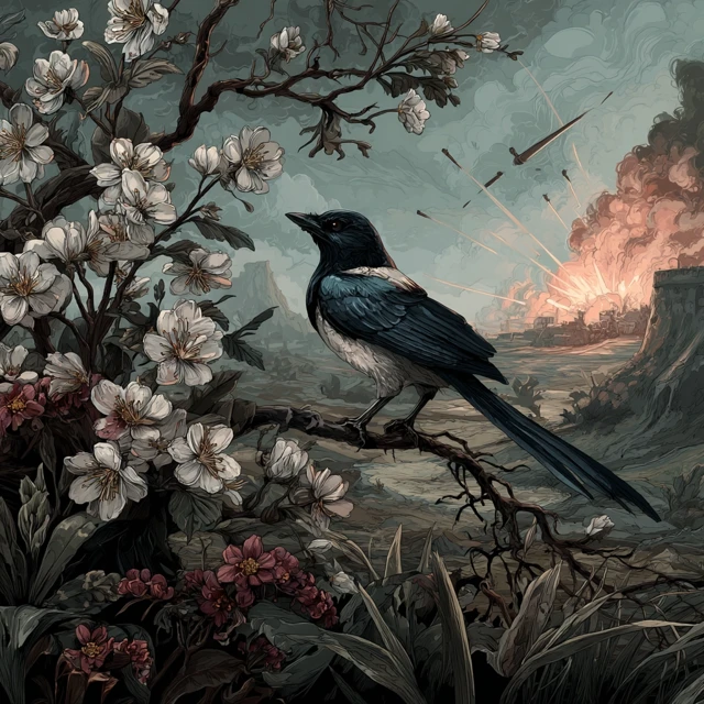 Gothic Nightingale Illustration Dark Fairytale