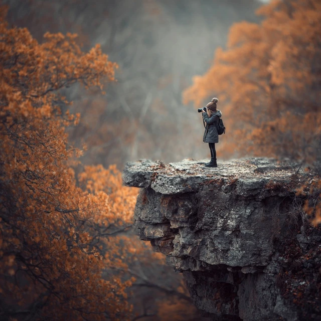 Photographer with camera
