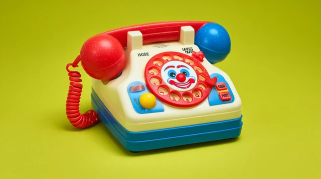 Scary Clown Phone Fisher Price Retro Toy