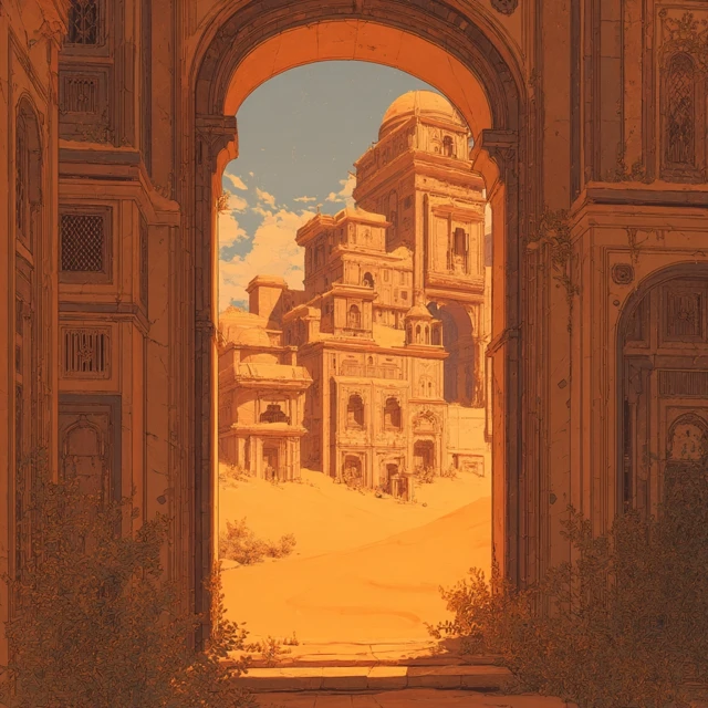 PostApocalyptic Palace Desert View Anato Finnsatrk
