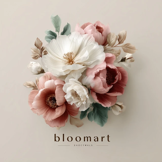 Bloommart Elegant Floral Logo Design for Ecommerce