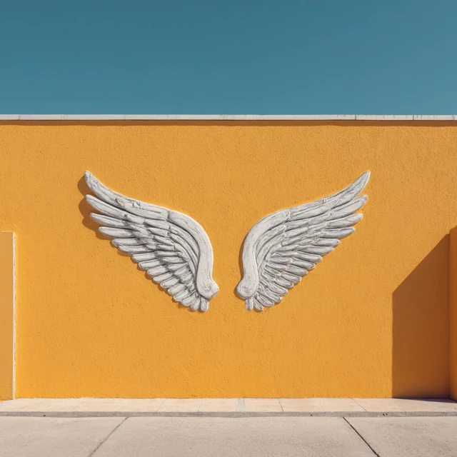 Angel Wings Graffiti on Israeli Building Architecture