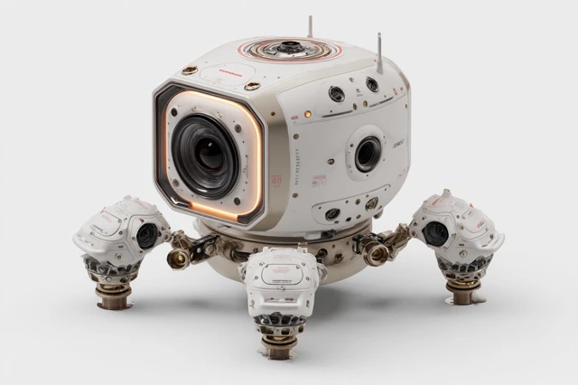 Martian Sensor Pod Futuristic Space Exploration