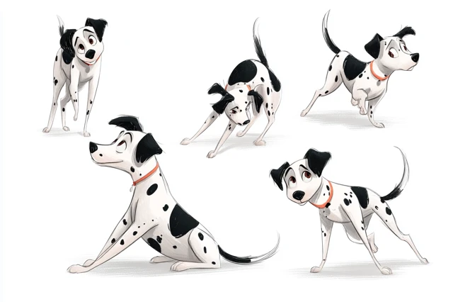 Cute Cartoon Dog Poses Collection