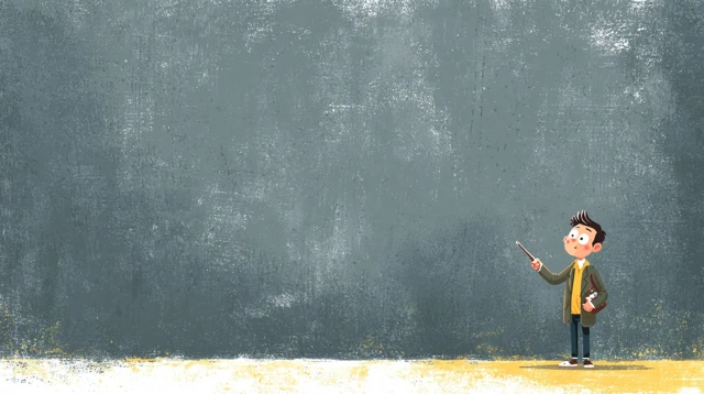 Teacher Cartoon Chalkboard Illustration