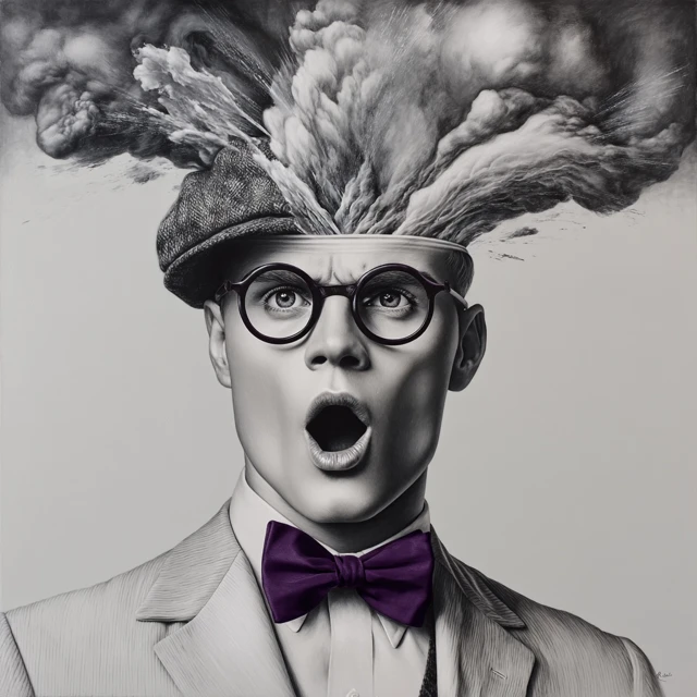 Brain Explosion Art Portrait