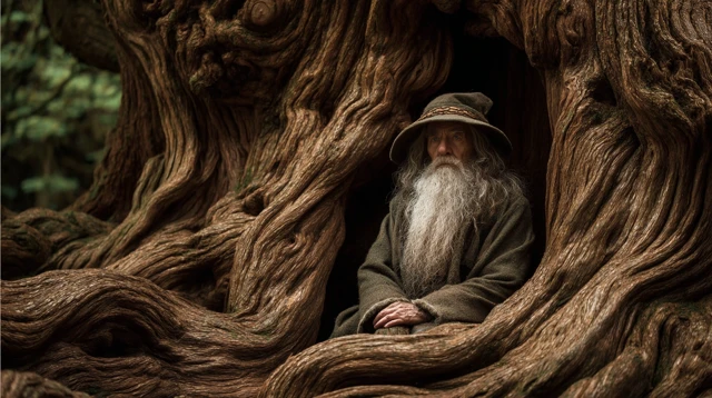 Mystical Wizard Tree Image Fantasy Art